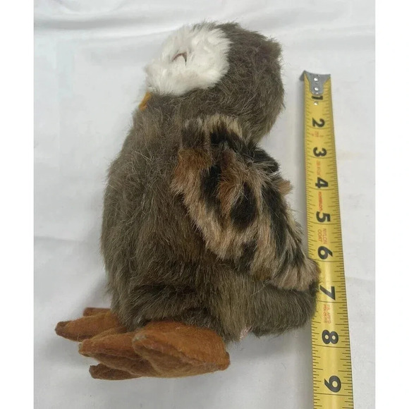 Vintage  Dakin Brown Spotted Owl Plush Bean Filled 8”Stuffed Animal Toy 1980 - Picture 13 of 13